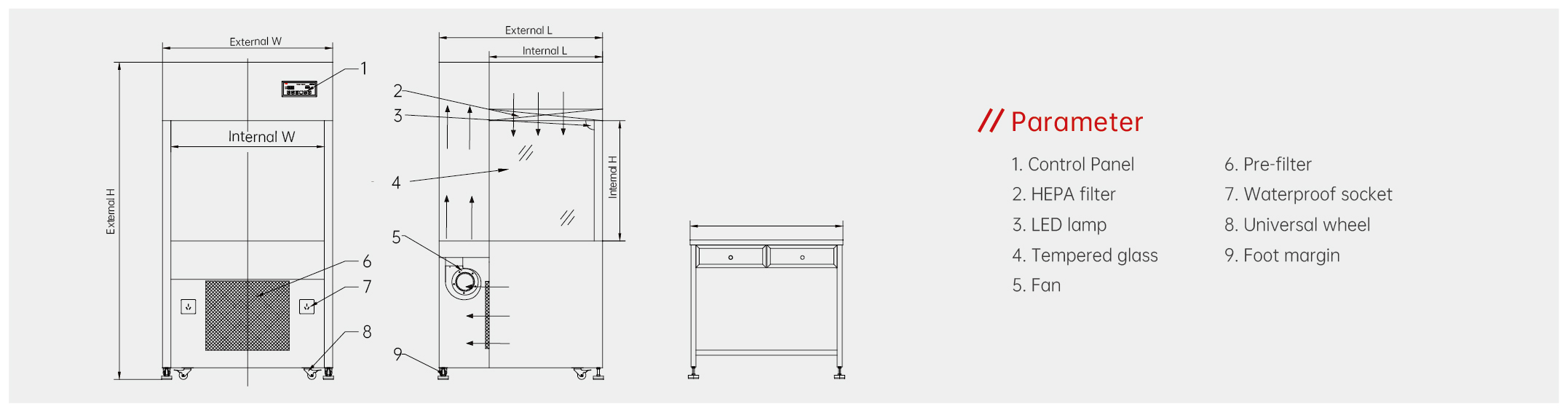 KLC laminar flow cabinet